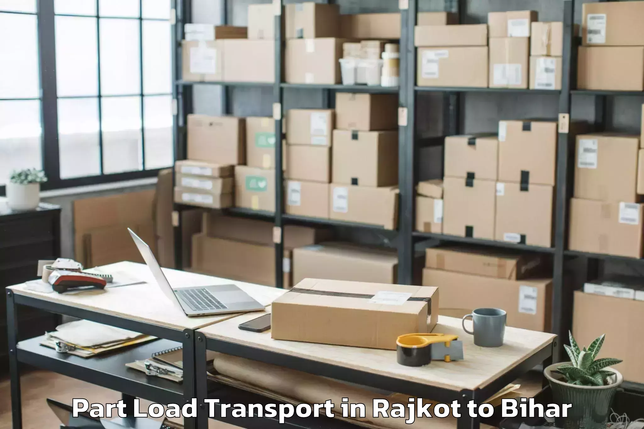 Top Rajkot to Bhitaha Part Load Transport Available